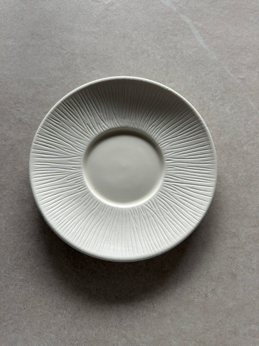 Porcelain flat texture plate (25pcs)